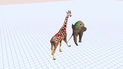 Battle elephant vs giraffe