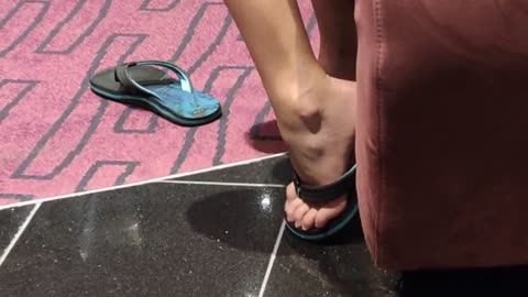 Candid Public Boy Feet Flip Flops 2