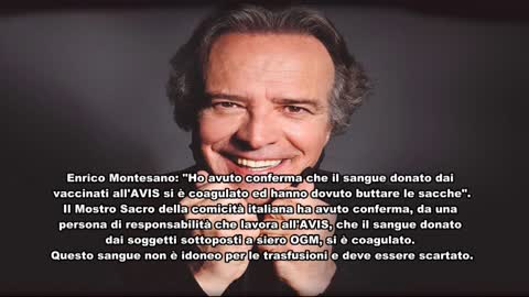 Enrico Montesano, testimonianza AVIS: "Il sangue donato dei vaccinati si coagula" - Enrico Montesano: "The donated blood of the vaccinated coagulates"