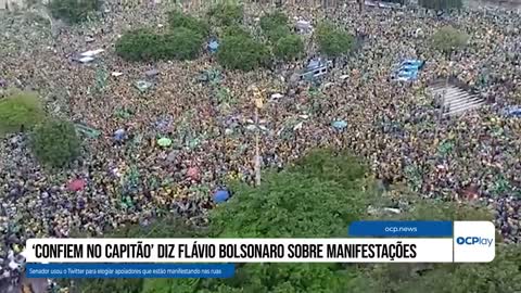 Confiem no capitão’ diz Flávio Bolsonaro sobre manifestações