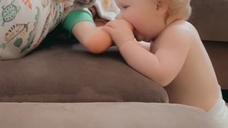 Toddler Tries Tasting Toes