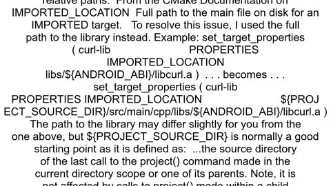 cmakemissing and no known rule to make it when I import a prebuilt library