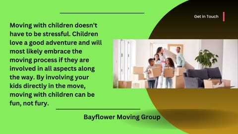 Safe and Secure Moving with children in Brandon - Bayflower Moving Group