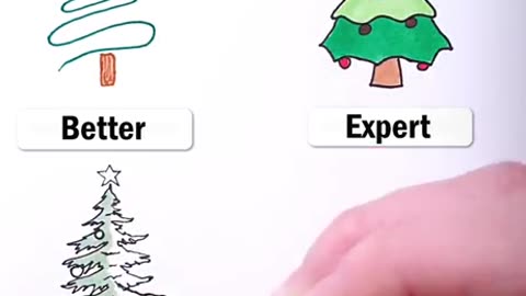 How to draw a Christmas tree