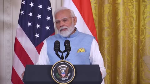 PM Modi & US President Joe Biden at the Joint Press Conference at White House