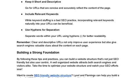 Crafting an SEO-Friendly Website Structure for Maximum Visibility By Lyxe&Flamingo