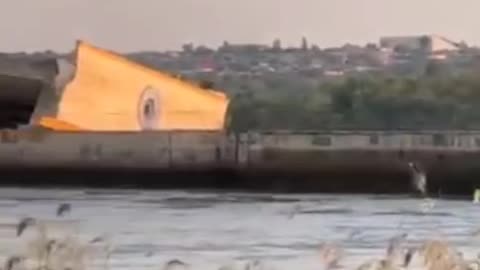 Russia Ukraine breach on the dam