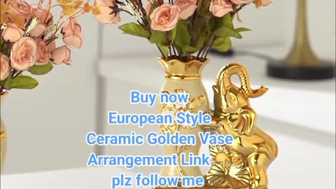 Buy now European Style Ceramic Golden Vase Arrangement Link 👇 plz follow me