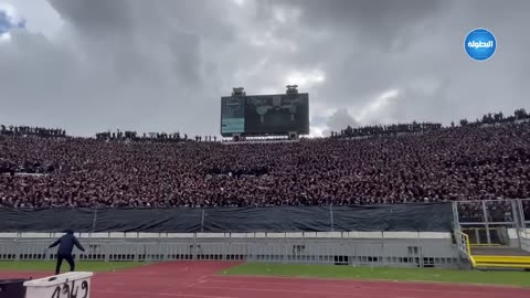 Crazy Raja de casablanca fans chanting his song SOMOS CURVA SUD . 2023