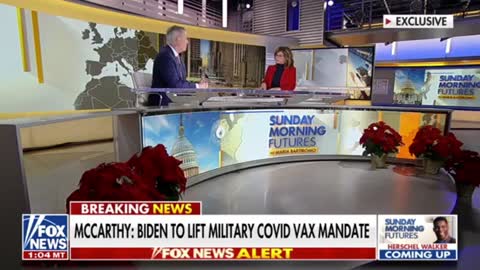 Kevin McCarthy: "We will secure lifting that vaccine mandate on our military."