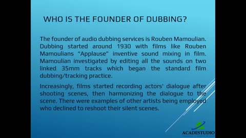 What are audio dubbing services?