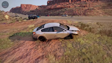 BeamNG Drive - Realistic Freeway Crashes