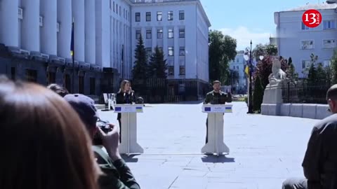 Air defense alarm signal activated during Zelenskiy’s speech at presser with EP President in Kyiv