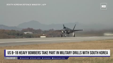 US B-1B heavy bombers take part in military drills with South Korea