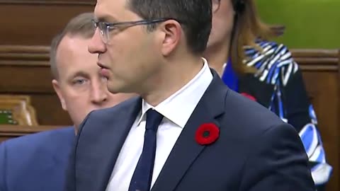 Pierre Poilievre, leader of the Canadian conservative party accuses Trudeau