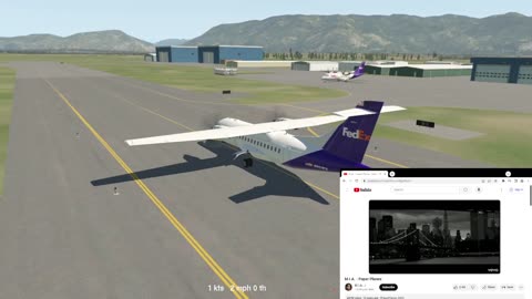 This one is for FedEx - June 15th 2024 - Xplane 11.55 - Mia Paper Airplanes - ATR 42-500 -