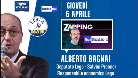 🔴 Intervista radiofonica all'On. Alberto Bagnai a Zapping su Radio1 Rai (06/04/2023)