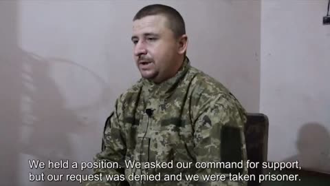 Ukrainian serviceman who has been captured by Russian troops speak