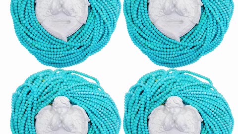 3mm Smooth Round Turquoise Gemstone Beads Genuine natural blue jewelry stringing 03