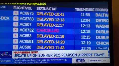 Camera shows flights are delayed as Toronto Authority claims improvements in on time flights