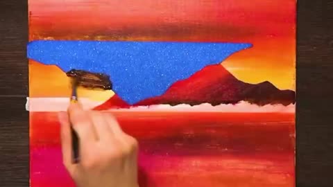 From Blank Canvas to Stunning Landscape: Watch This Painting Come to Life!