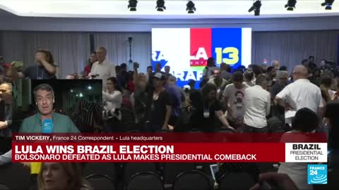 'This is a fraud': Bolsonaro's supporters react after leftist Lula wins Brazil vote • FRANCE 24