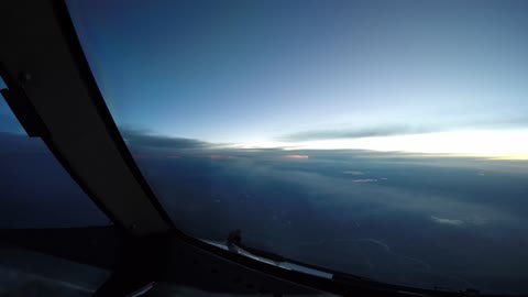 2020-5-17, B767 Take Off Allentown (ABE), Sunset, To Landing Seattle (SEA)