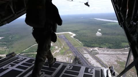 TRADEWINDS23: Static Line Jump U S , Mexico, Guyana, Belize, and France