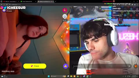 Streamer Cheesur manipulates girl to show her boobs on monkey app