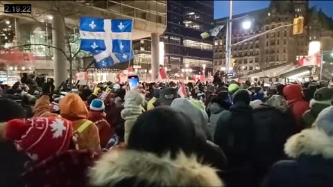 Ottawa Protest moved to another street, -12c weather for FREEDOM