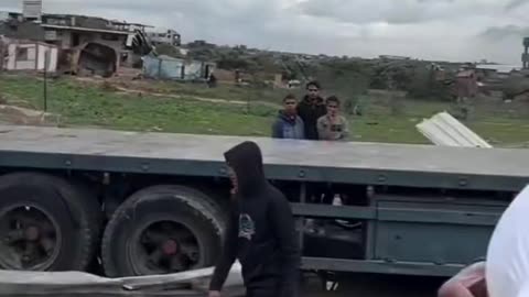 A Palestinian man cries tears of joy