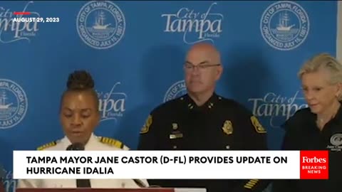 JUST IN- Tampa Mayor Jane Castor Provides Update On Hurricane Idalia As Florida Braces For Landfall