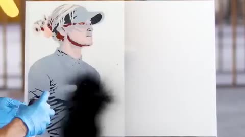 LPGA Collab Stencil spray painting