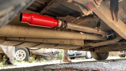 A car exhaust cylinder