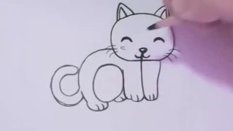 Cartoon cat. (Wordcartoon) See must and learning for kids