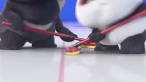 Beijing Winter Olympics, curling magic ceiling #Panda Funny Anime