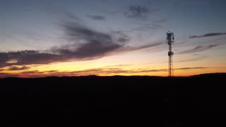 Sunset view from a drone