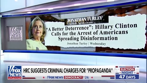 'CHILLING' Hillary Clinton suggests Americans who share disinfo should be arrested