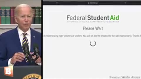 Fail: Federal Aid Website Already Crashed as Biden Announces Student Loan Forgiveness.