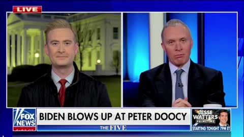 Peter Doocy reacts to scoundrel Biden calling him a "Dumb Son of a Bi#tch."