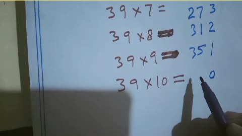 table of 39.#tricks #tabletrick #maths