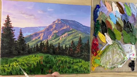 Want to paint an acrylic landscape painting? Watch this video it's great for learning