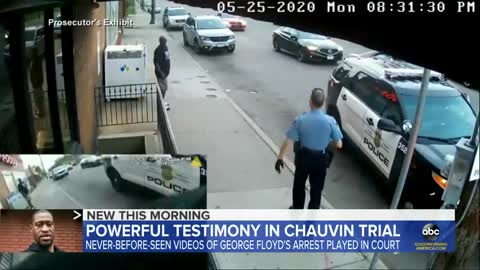 Never-before-seen video of George Floyd played in Derek Chauvin trial l GMA