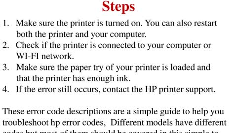 Easy Guide To help Fix HP Error Codes