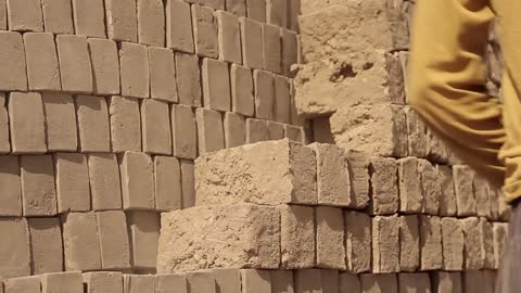 BRICKS⚫ Afghani Immigrants Handmade Bricks. Qom. IRAN