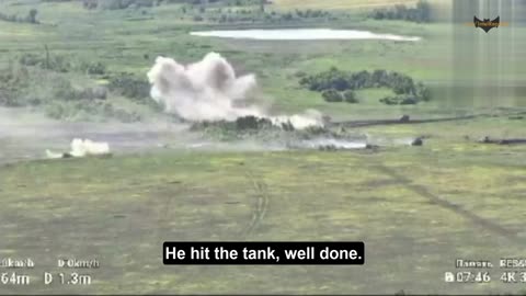 1 Russian tank and artillery destroy 7 Ukrianian vehicles and tanks