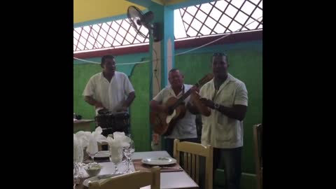 Cuban Performance at a Cafe