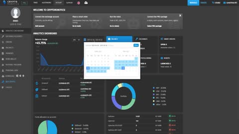 Analytics Dashboard | CryptoRobotics | Manage Your Assets