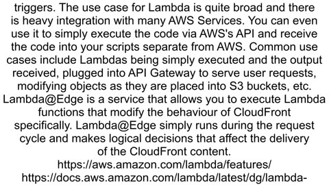 What is the difference between AWS lambda and AWS LambdaEDGE