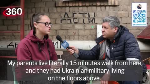 Ukrainian military occupied apartments, and then just set them on fire.